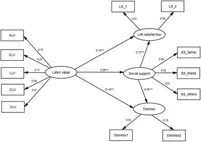 How Labor Values Affect Mental Health: An Analysis From the Perspective of Social Support